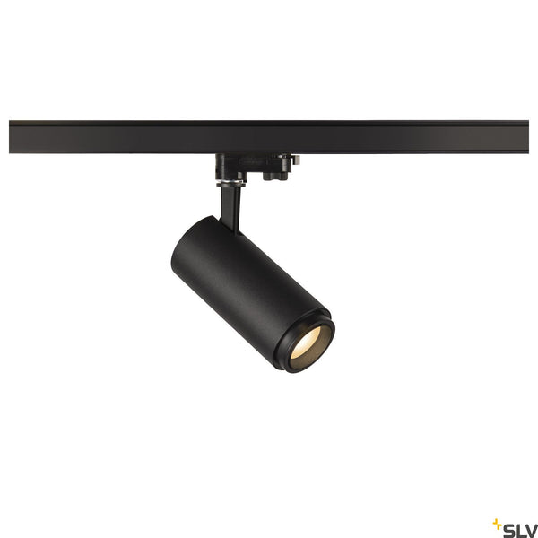 SLV NUMINOS® ZOOM Dimmable, black 3-phase spot, 20W 3000K 15-60° 1006110