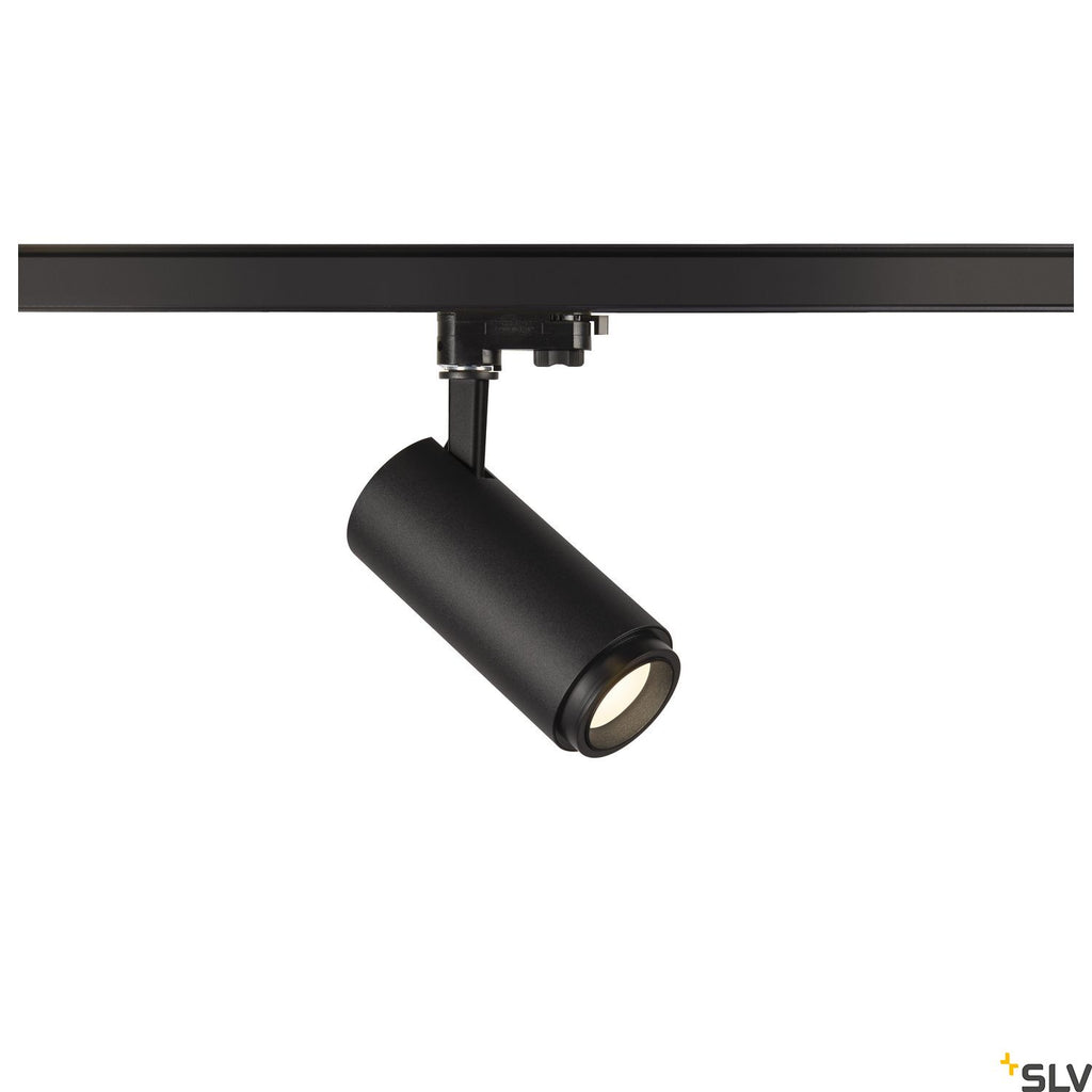 SLV NUMINOS® ZOOM Dimmable, black 3-phase spot, 20W 4000K 15-60° 1006112