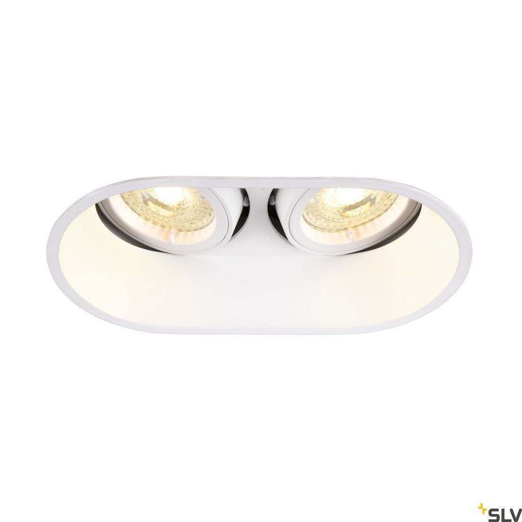 SLV HORN double QPAR51, white recessed ceiling light, 25W 1006122
