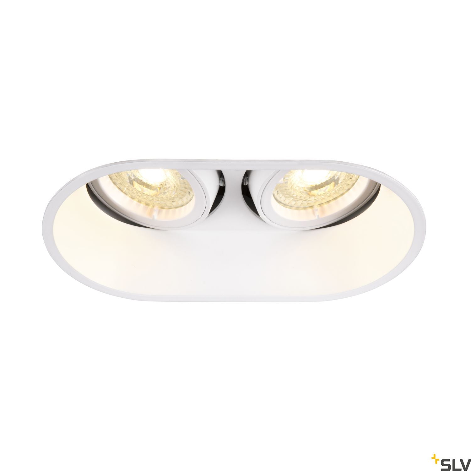 SLV HORN double QPAR51, white recessed ceiling light, 25W 1006122