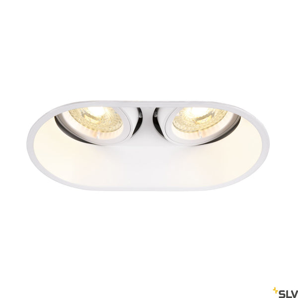 SLV HORN double QPAR51, white recessed ceiling light, 25W 1006122