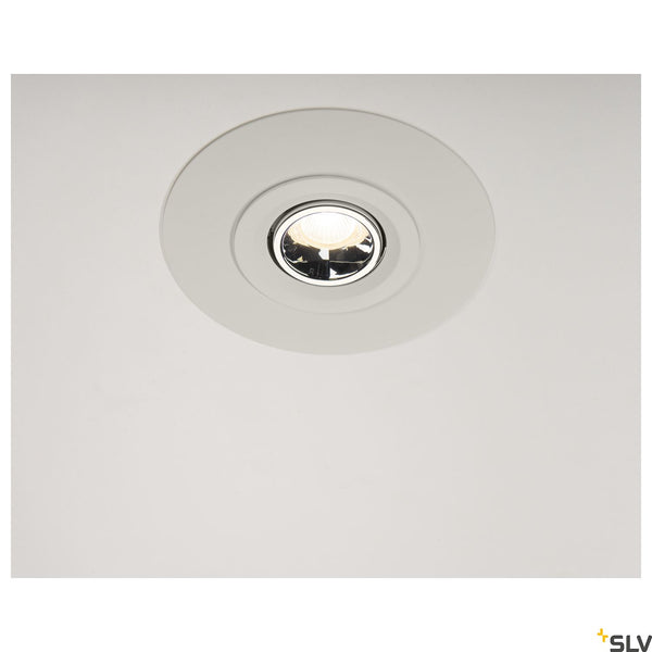 SLV NUMINOS® GIMBLE M, white / chrome recessed ceiling light, 3000K 40° 1005953