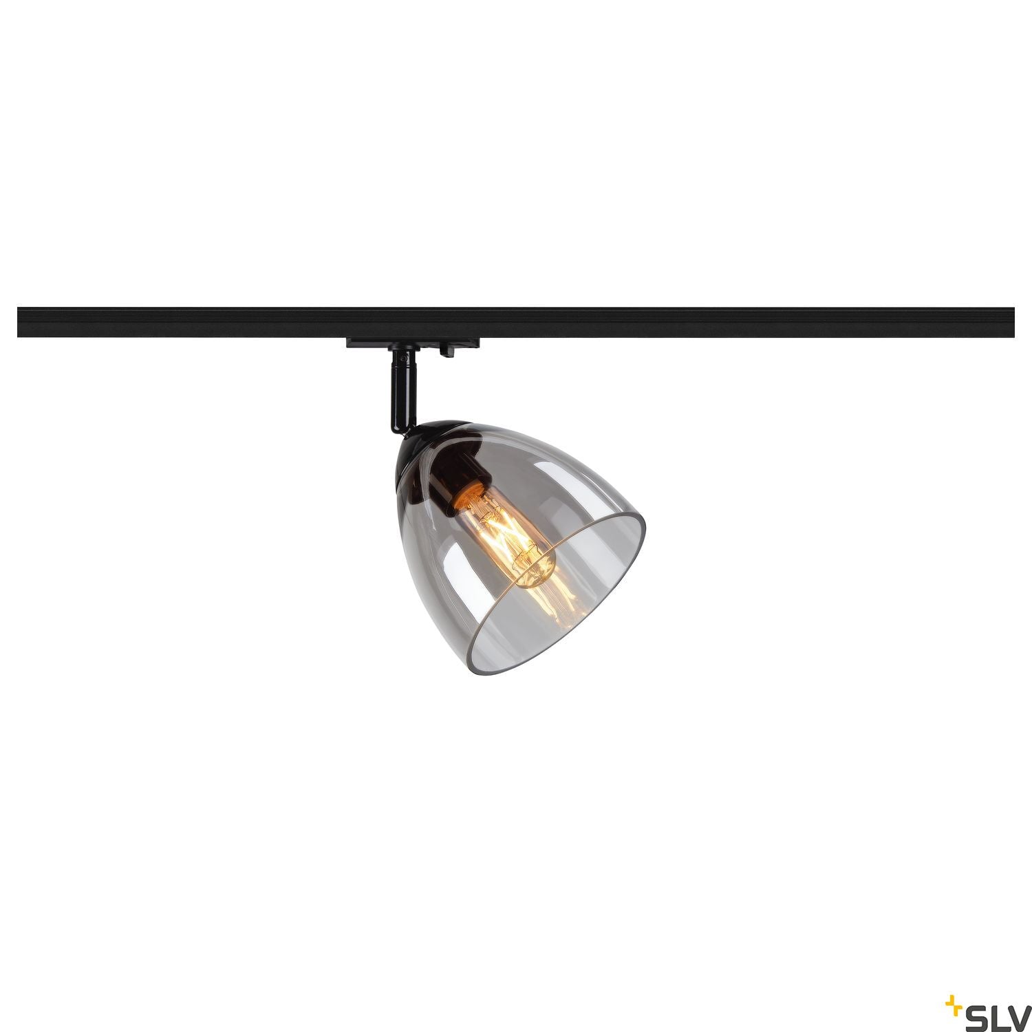 SLV PARA CONE GL GU10, black / transparent 1-phase spot 1006155