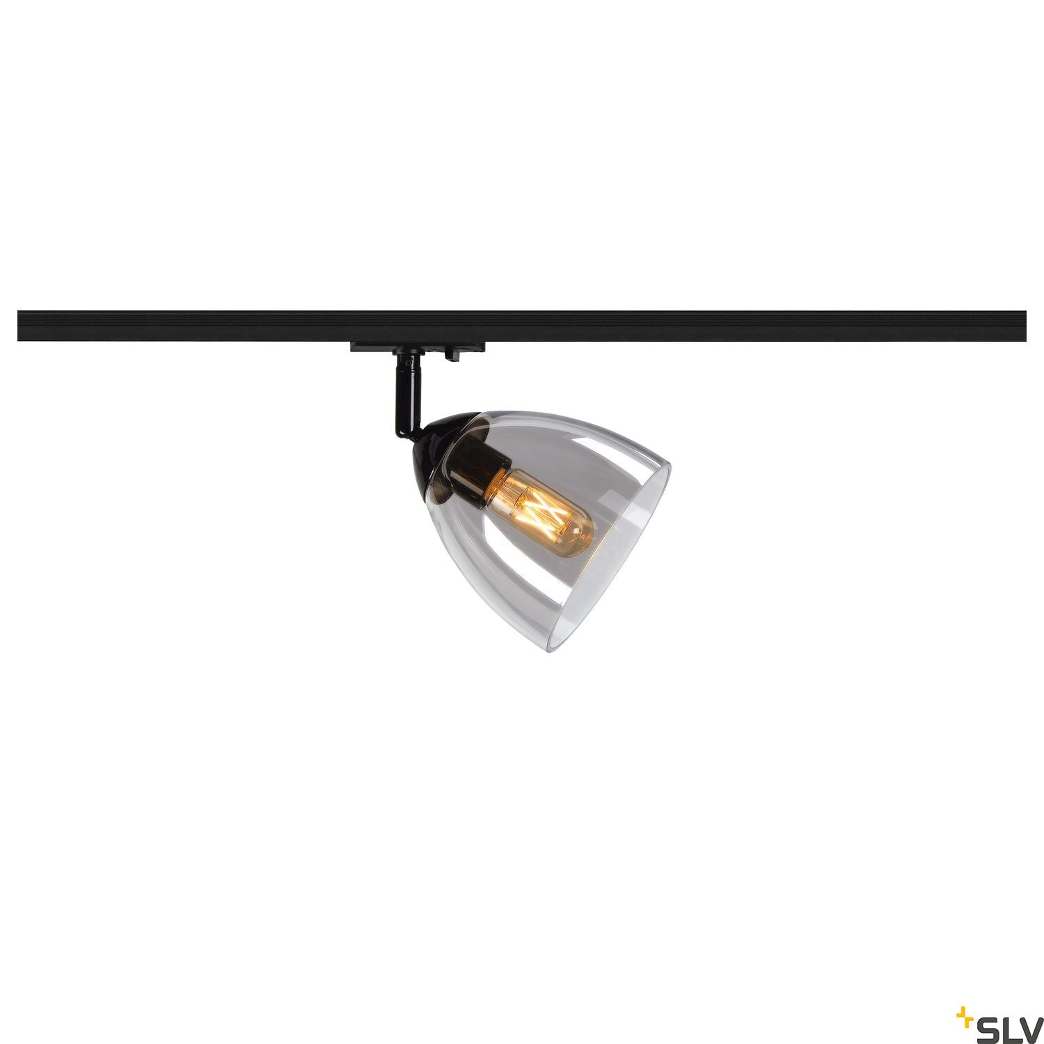 SLV PARA CONE GL GU10, black / transparent 1-phase spot 1006155