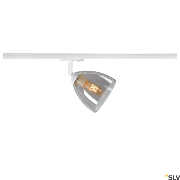 Reflector Track Spot, SLV PARA CONE GL GU10, white / transparent, for Single Circuit White Track Lighting, 1006156