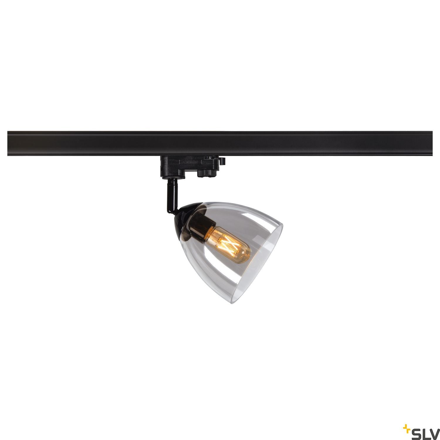 SLV PARA CONE GL GU10, bamboo / transparent 3-phase spot 1006157