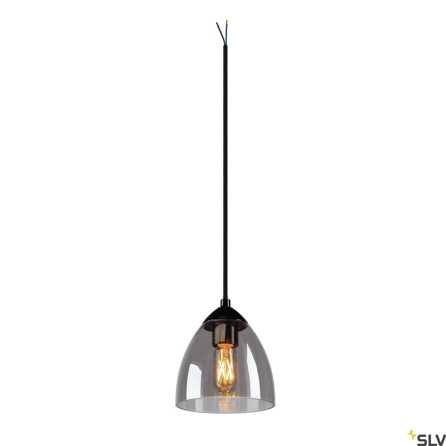SLV PARA CONE GL GU10, black / transparent pendant light 1006159