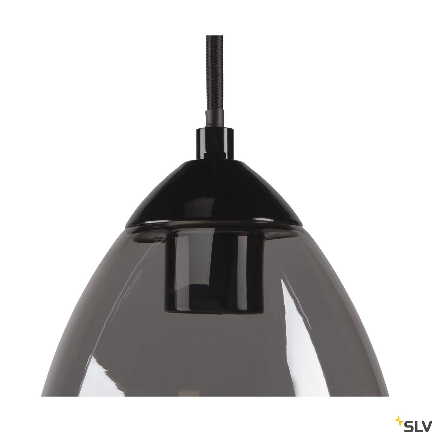 SLV PARA CONE GL GU10, black / transparent pendant light 1006159