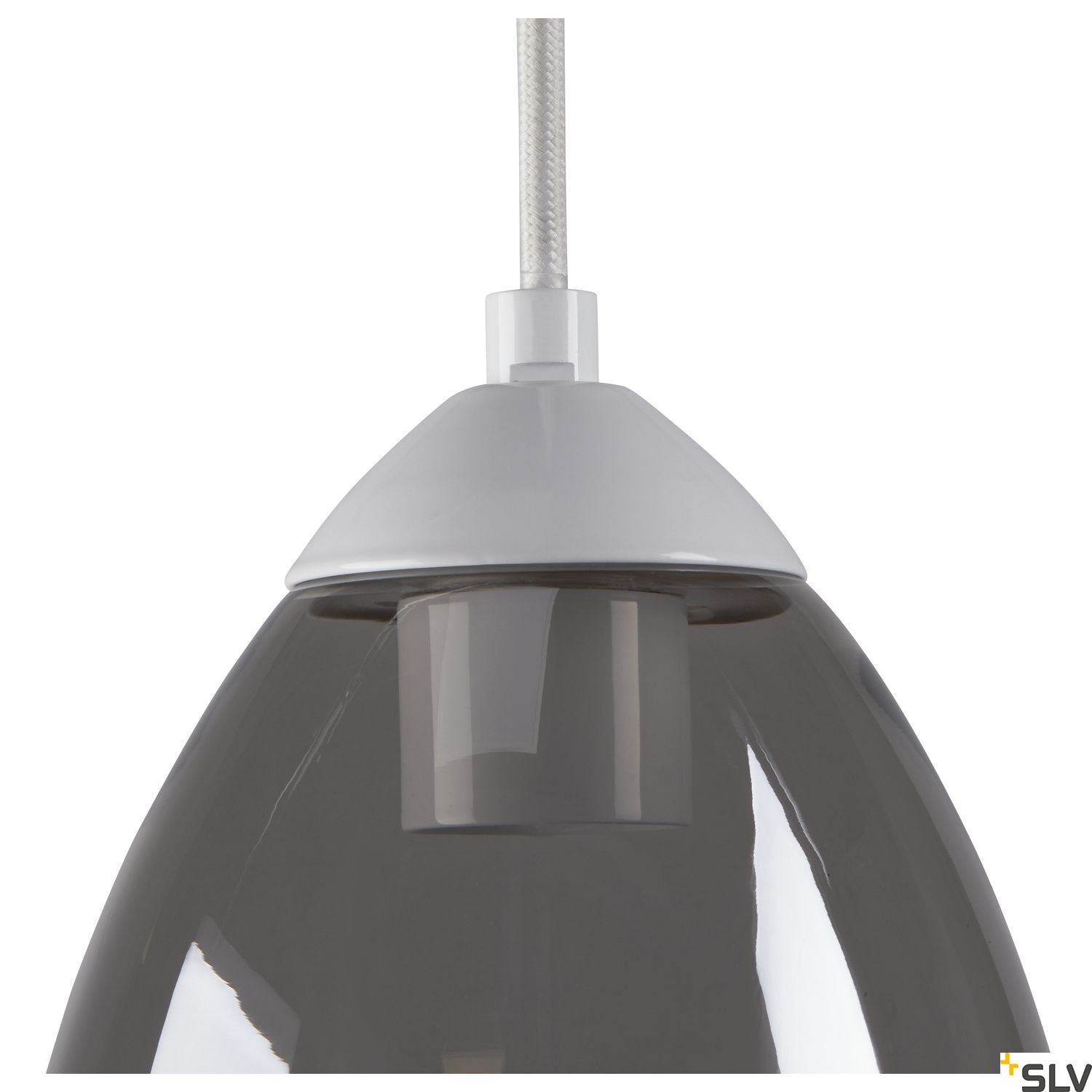 SLV PARA CONE GL GU10, white / transparent pendant light 1006160