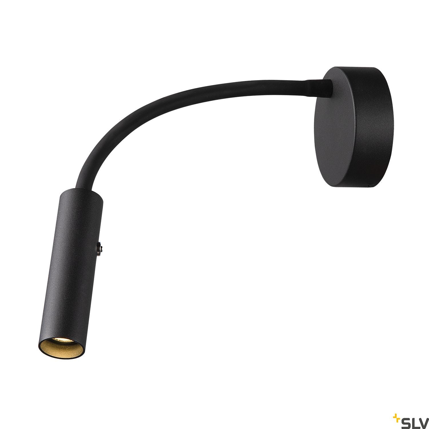 SLV KARPO GOOSE, black wall-mounted light, 5.8W 3000K 40° 1006162