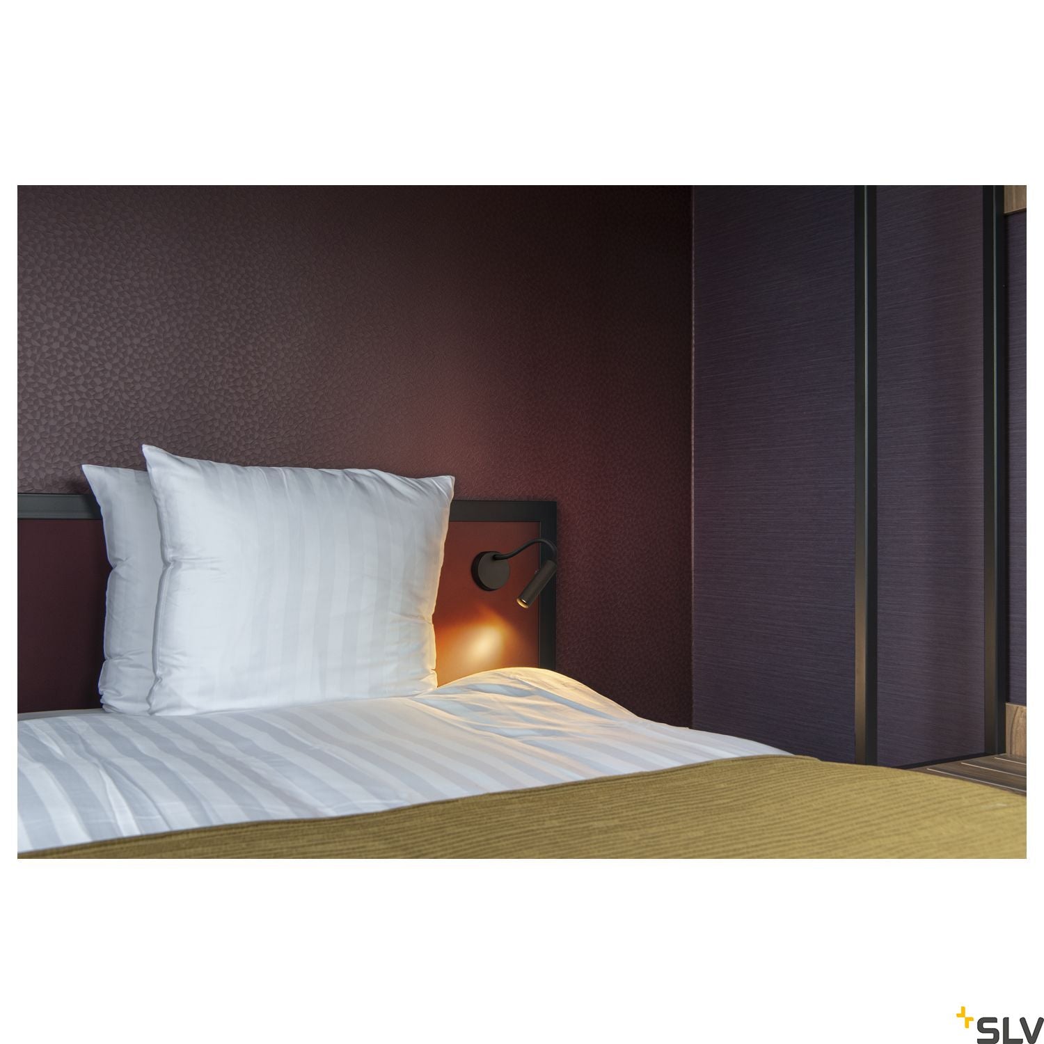 SLV KARPO GOOSE, black wall-mounted light, 5.8W 3000K 40° 1006162