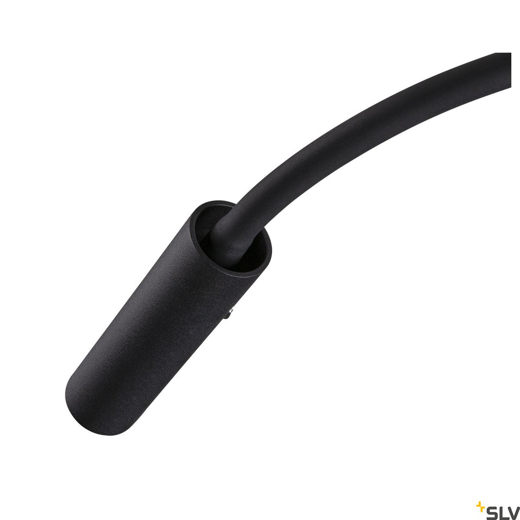 SLV KARPO GOOSE, black wall-mounted light, 5.8W 3000K 40° 1006162