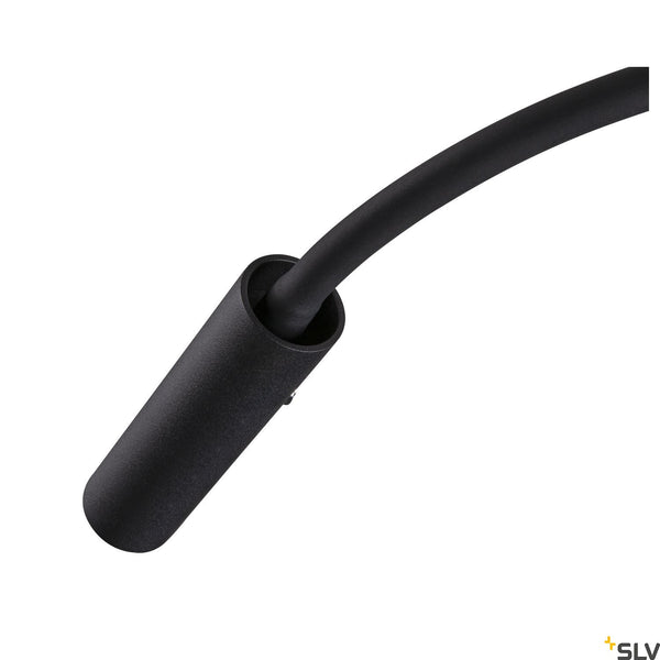 SLV KARPO GOOSE, black wall-mounted light, 5.8W 3000K 40° 1006162