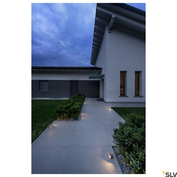 SLV SMALL PLOT Module, stainless steel / frosted LED module, 3W 3000K CRI80 180° 1006171