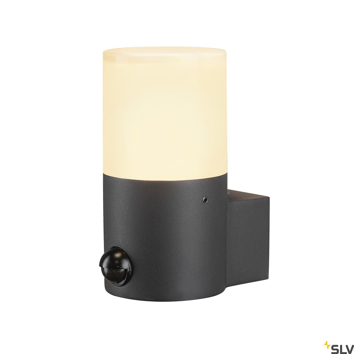 SLV GRAFIT E27 round Sensor, anthracite wall-mounted light 1006179