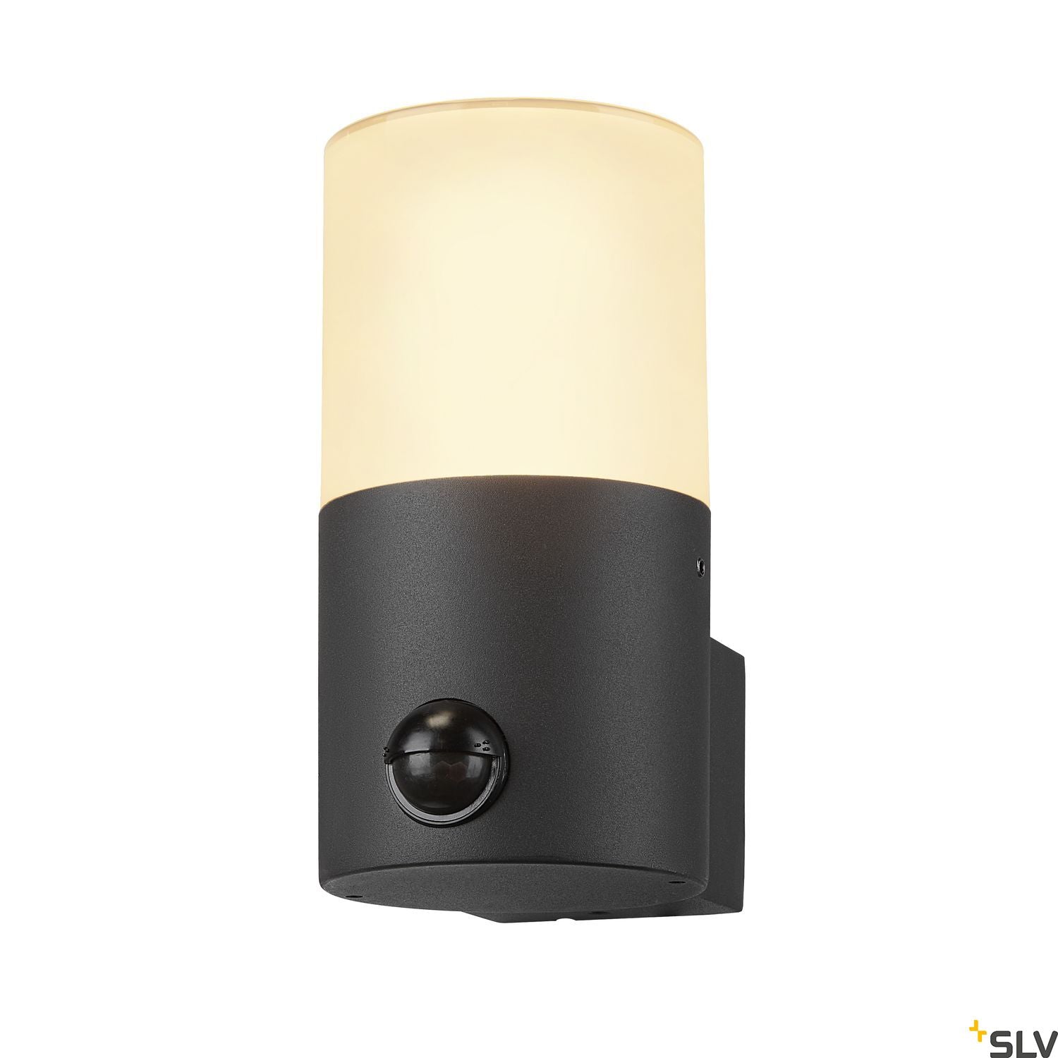 SLV GRAFIT E27 round Sensor, anthracite wall-mounted light 1006179