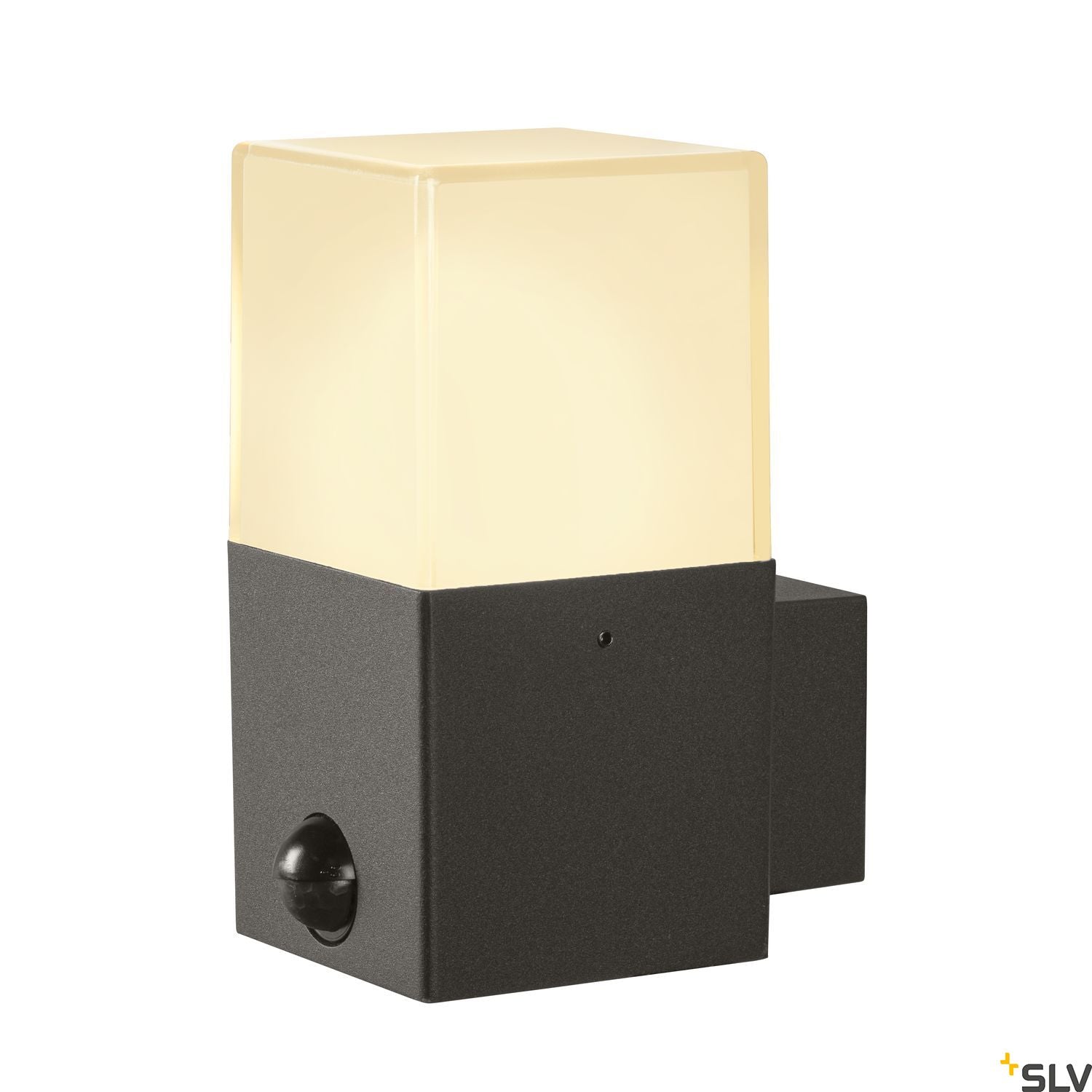SLV GRAFIT E27 square Sensor, anthracite wall-mounted light 1006183