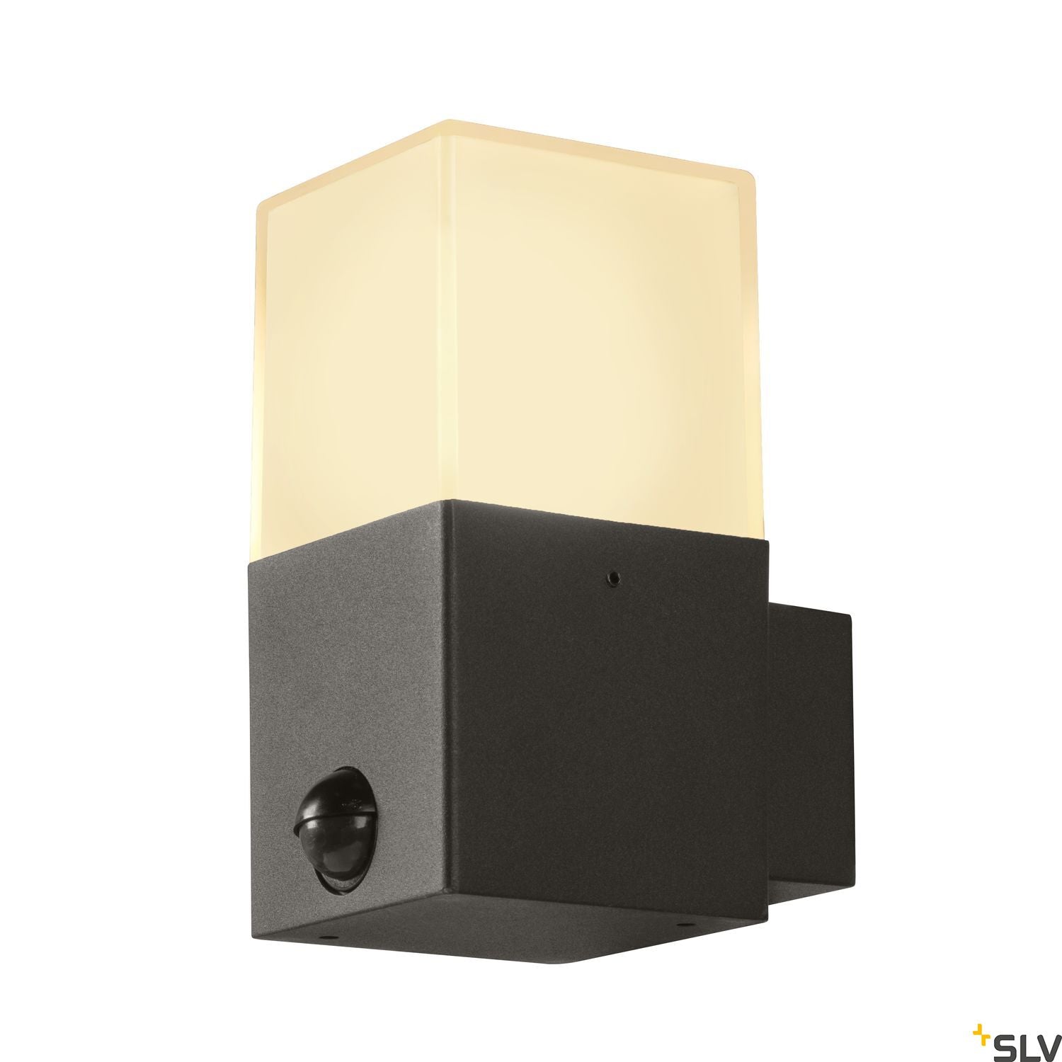 SLV GRAFIT E27 square Sensor, anthracite wall-mounted light 1006183