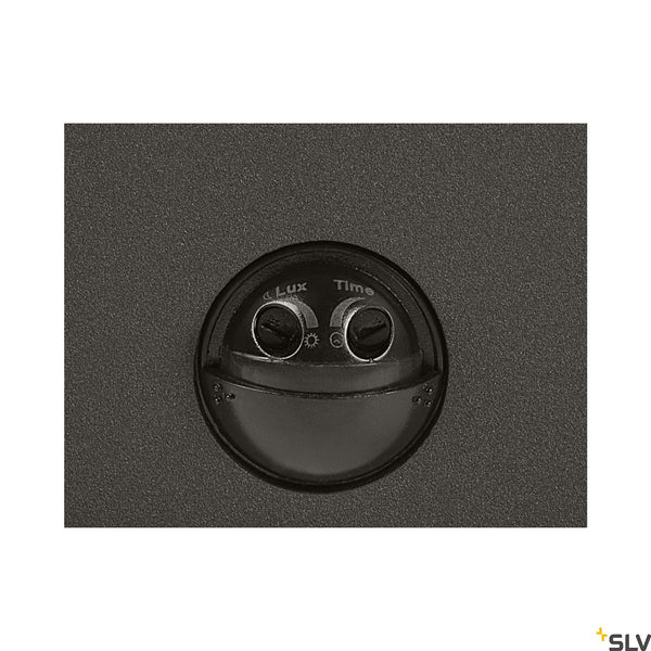 SLV GRAFIT E27 square Sensor, anthracite wall-mounted light 1006183