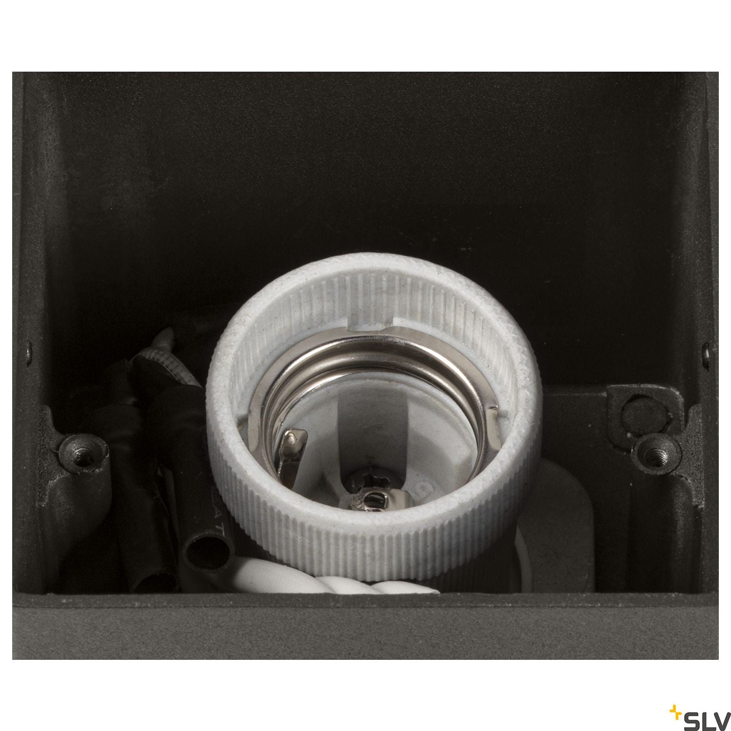SLV GRAFIT E27 square Sensor, anthracite wall-mounted light 1006183