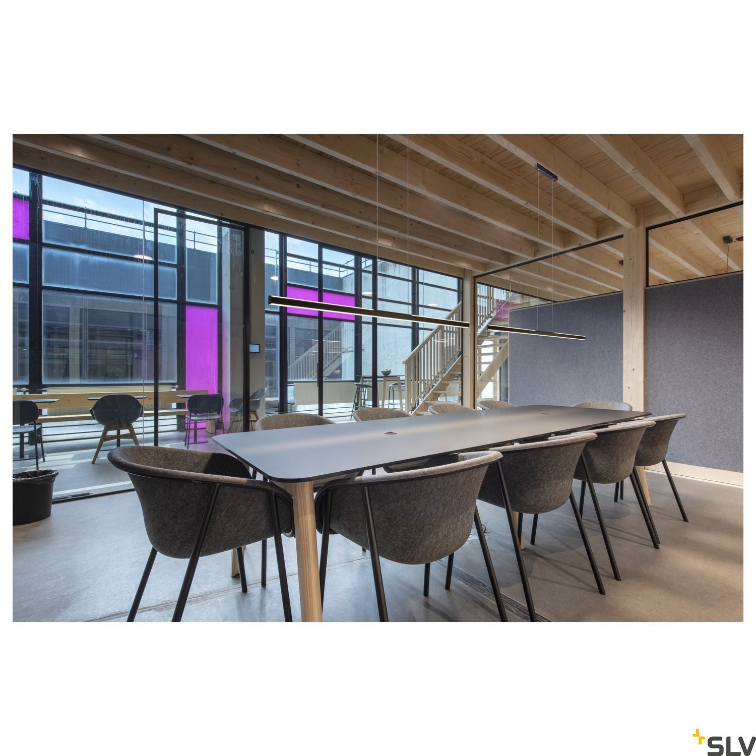 SLV ONE LINEAR Dimmable  up/down, black pendant light, 35W 2700/3000K 1006188