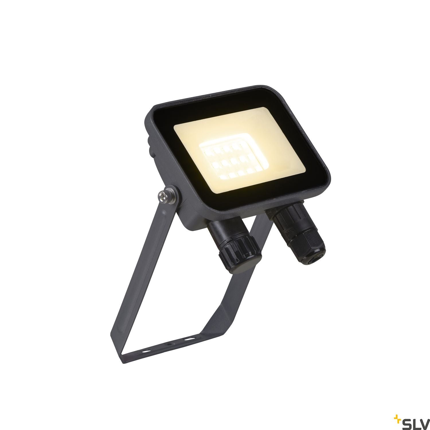 SLV FLOODI S, anthracite / transparent wall and ceiling-mounted light, 9.3W 3000K 100° 1006191