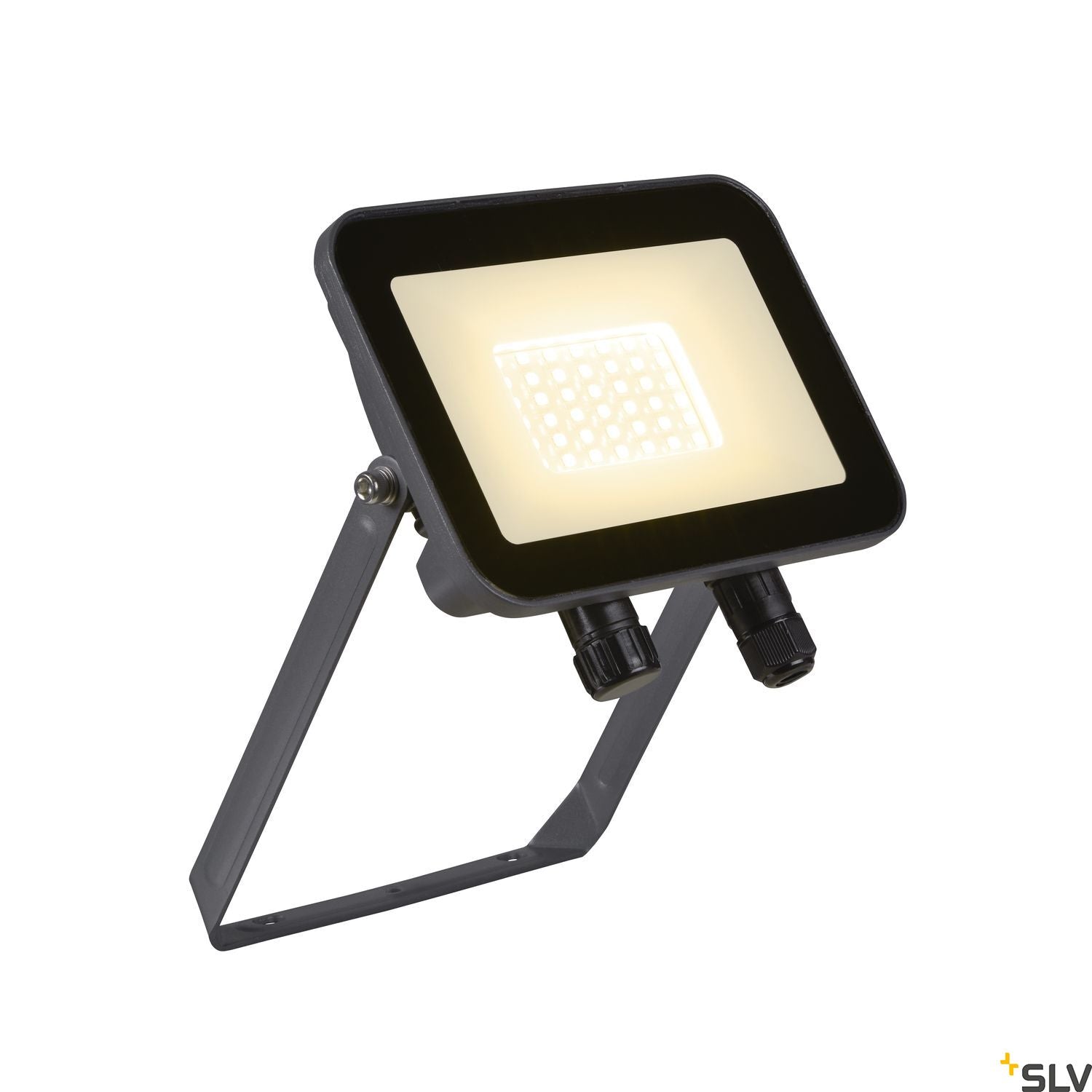 SLV FLOODI M, anthracite / transparent wall and ceiling-mounted light, 30W 3000K 100° 1006192