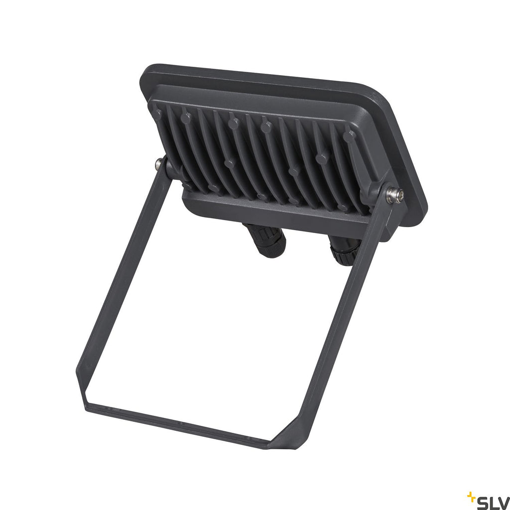 SLV FLOODI M, anthracite / transparent wall and ceiling-mounted light, 30W 3000K 100° 1006192
