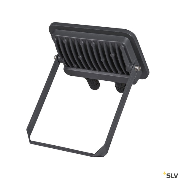 SLV FLOODI M, anthracite / transparent wall and ceiling-mounted light, 30W 3000K 100° 1006192