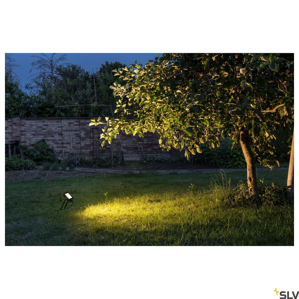 SLV FLOODI M, anthracite / transparent wall and ceiling-mounted light, 30W 3000K 100° 1006192