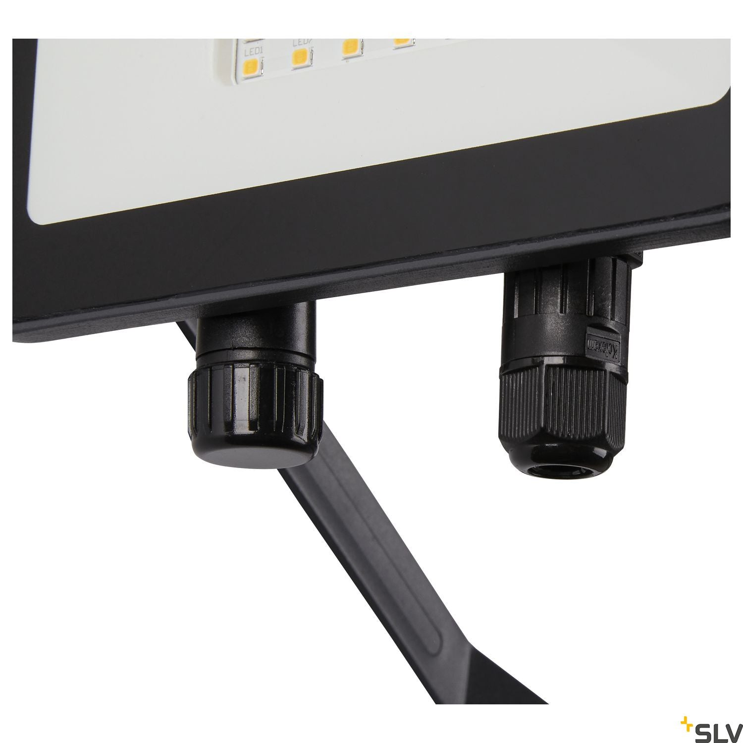 SLV FLOODI M, anthracite / transparent wall and ceiling-mounted light, 30W 3000K 100° 1006192
