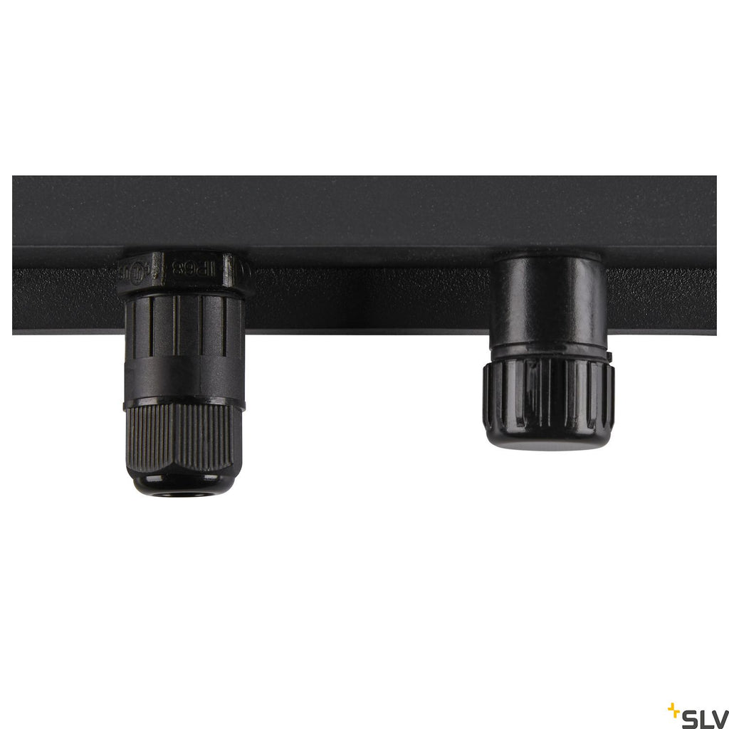 SLV FLOODI M, anthracite / transparent wall and ceiling-mounted light, 30W 3000K 100° 1006192