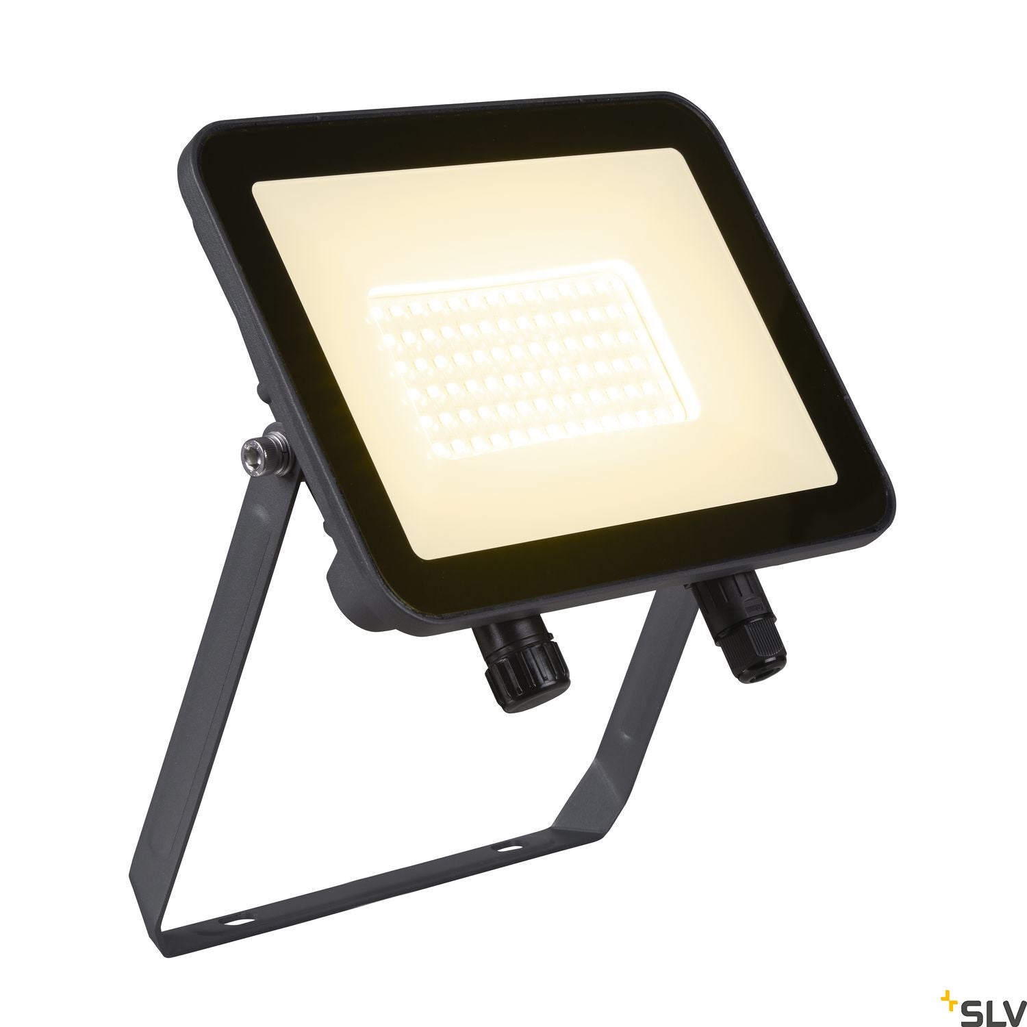 SLV FLOODI L, anthracite / transparent wall and ceiling-mounted light, 48W 3000K 100° 1006193