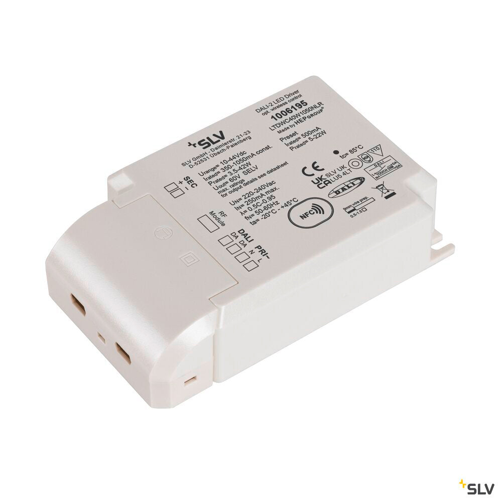SLV LED driver, 40W 500mA DALI dimmable with RF interface LED driver white DALI 1006195