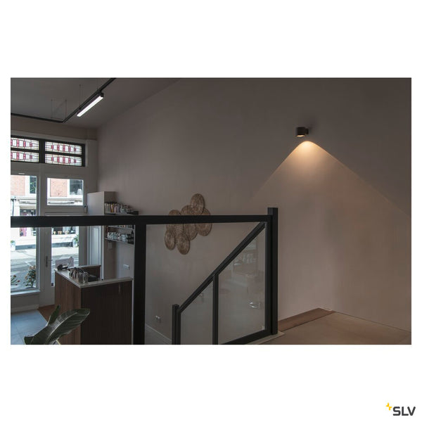 SLV OCULUS WL PHASE, Wall-mounted light black 8.5W 570lm 2000-3000K CRI90 100° Dimmable 1006307