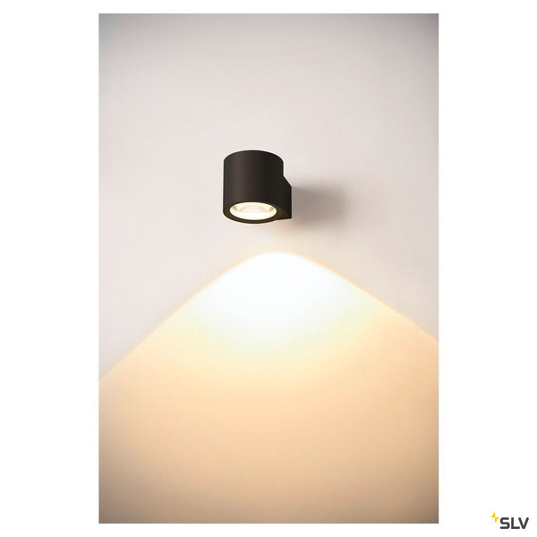 SLV OCULUS WL PHASE, Wall-mounted light black 8.5W 570lm 2000-3000K CRI90 100° Dimmable 1006307