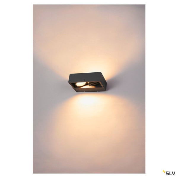 SLV ESKINA FRAME WL double, Wall-mounted light anthracite 27W 2200/2400lm 3000/4000K CRI80 95° 1006314