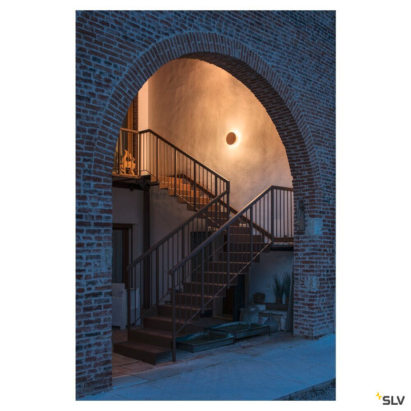 SLV MANA BASE WL PHASE, Wall-mounted light anthracite round 15W 800/820lm 2700/3000K CRI90 Dimmable 1006319