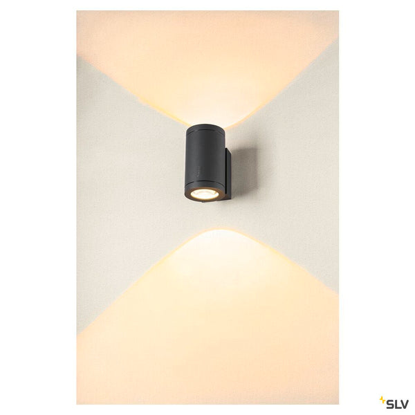 SLV ENOLA OCULUS WL, up/down wall-mounted light anthracite 20W 1880/2120lm 3000/4000K CRI90 100° 1006329
