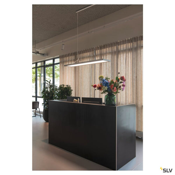 SLV WORKLIGHT PD, Pendant light silverr 57W 5000lm 4000K CRI80 80° DALI 1006345