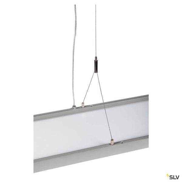 SLV WORKLIGHT PD, Pendant light silverr 57W 5000lm 4000K CRI80 80° DALI 1006345