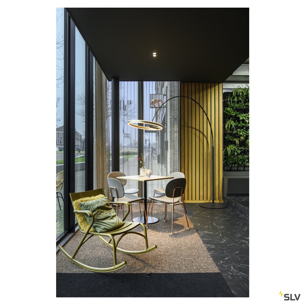 SLV ONE BOW FL, Free-standing lamp black/brass 20 W 1200/1200 lm 2700/3000 K CRI 90 140° 1006350
