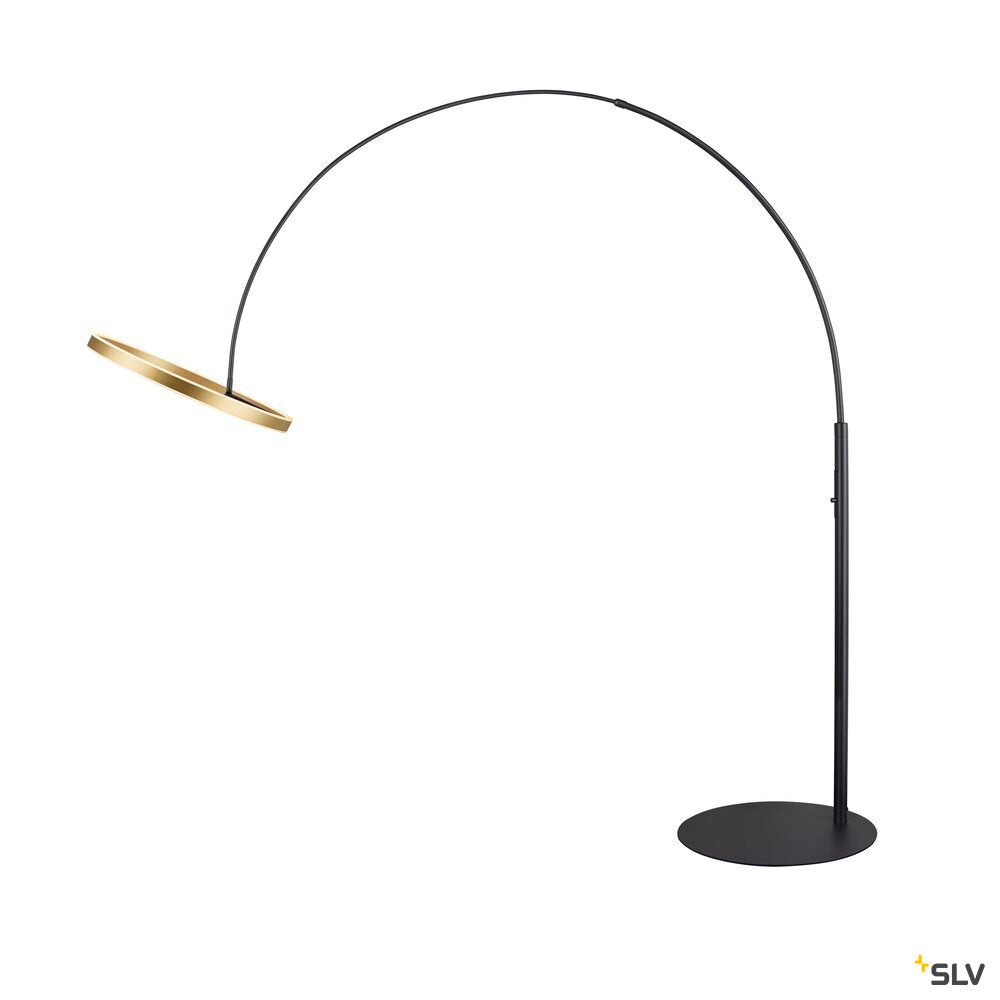 SLV ONE BOW FL, Free-standing lamp black/brass 20 W 1200/1200 lm 2700/3000 K CRI 90 140° 1006350