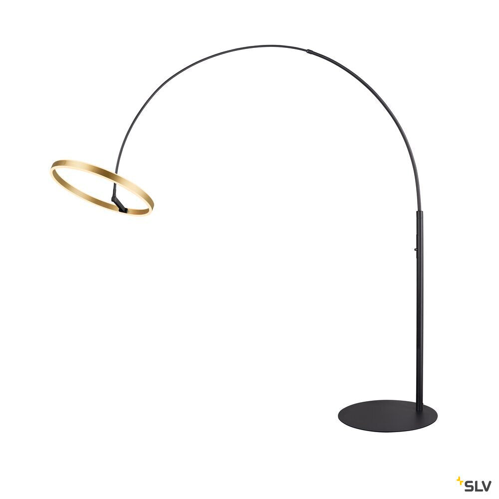SLV ONE BOW FL, Free-standing lamp black/brass 20 W 1200/1200 lm 2700/3000 K CRI 90 140° 1006350