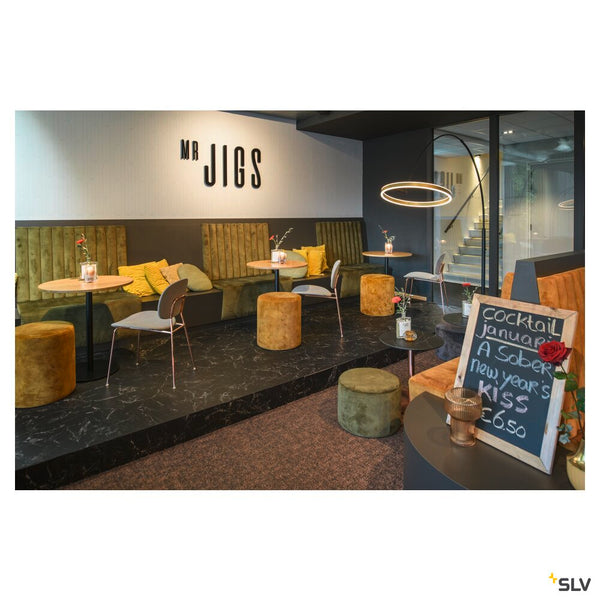 SLV ONE BOW FL, Free-standing lamp black/brass 20 W 1200/1200 lm 2700/3000 K CRI 90 140° 1006350