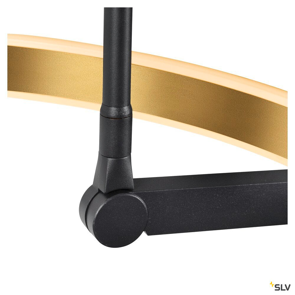 SLV ONE BOW FL, Free-standing lamp black/brass 20 W 1200/1200 lm 2700/3000 K CRI 90 140° 1006350
