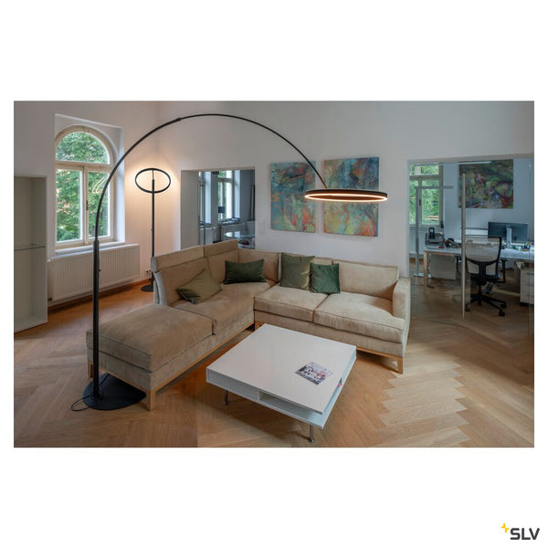SLV ONE STRAIGHT FL, Free-standing lamp black 20 W 1200/1200 lm 2700/3000 K CRI 90 140° 1006355