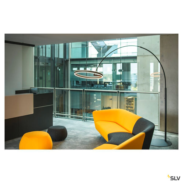 SLV ONE BOW FL, Free-standing lamp black 20 W 1200/1200 lm 2700/3000 K CRI 90 140° 1006352