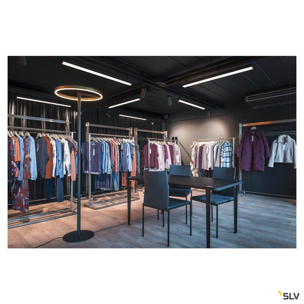 SLV ONE STRAIGHT FL, Free-standing lamp black/brass 20 W 1200/1200 lm 2700/3000 K CRI 90 140° 1006353