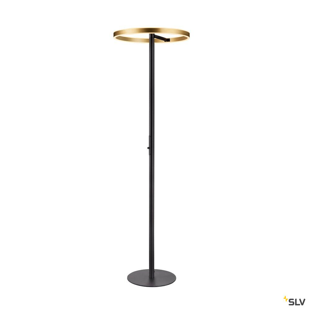 SLV ONE STRAIGHT FL, Free-standing lamp black/brass 20 W 1200/1200 lm 2700/3000 K CRI 90 140° 1006353